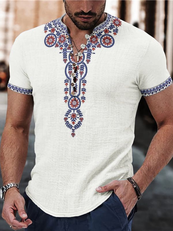 Mongolian Clothing -Patterned Shirt