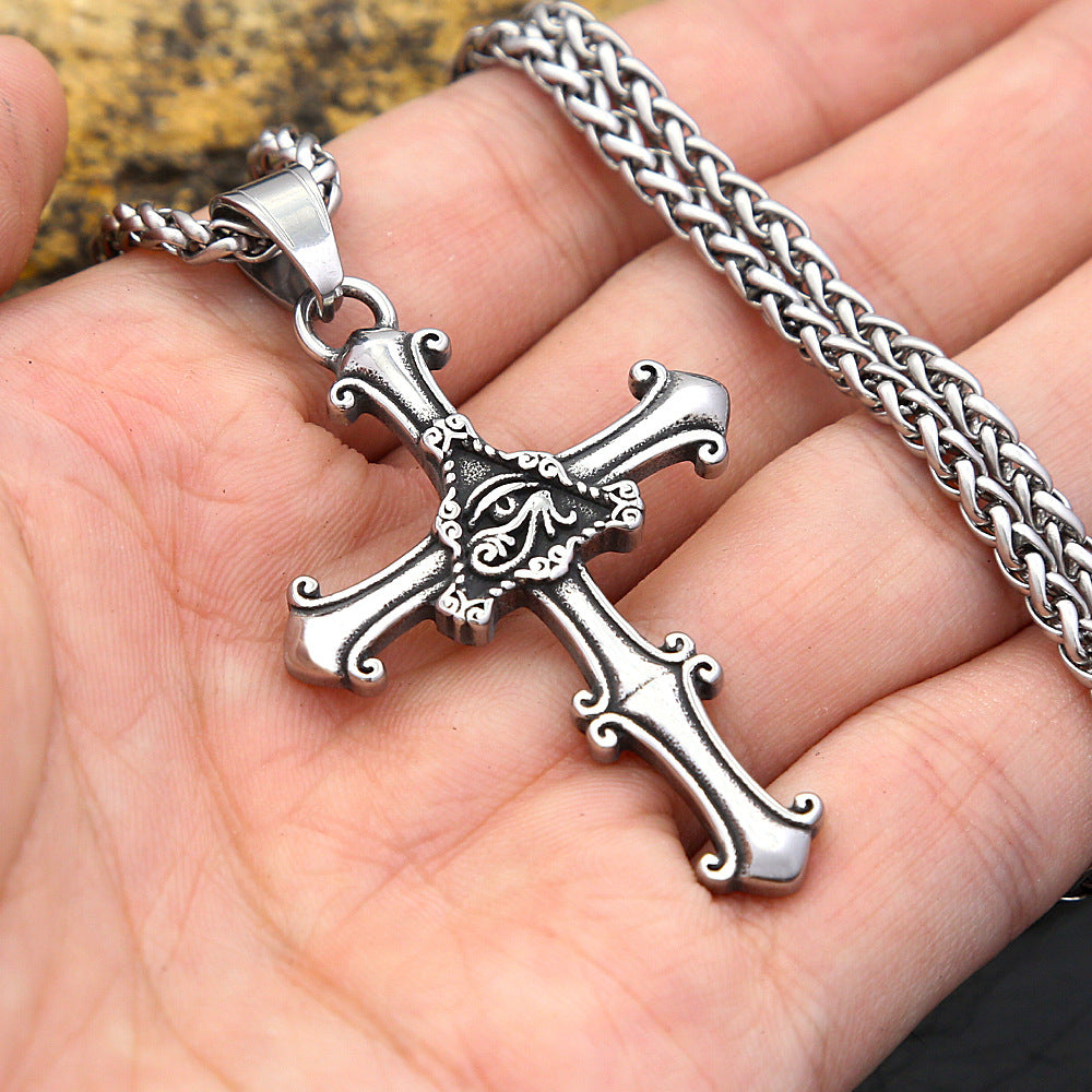 Mongolia Jewelry - God's Eye Cross Pendant