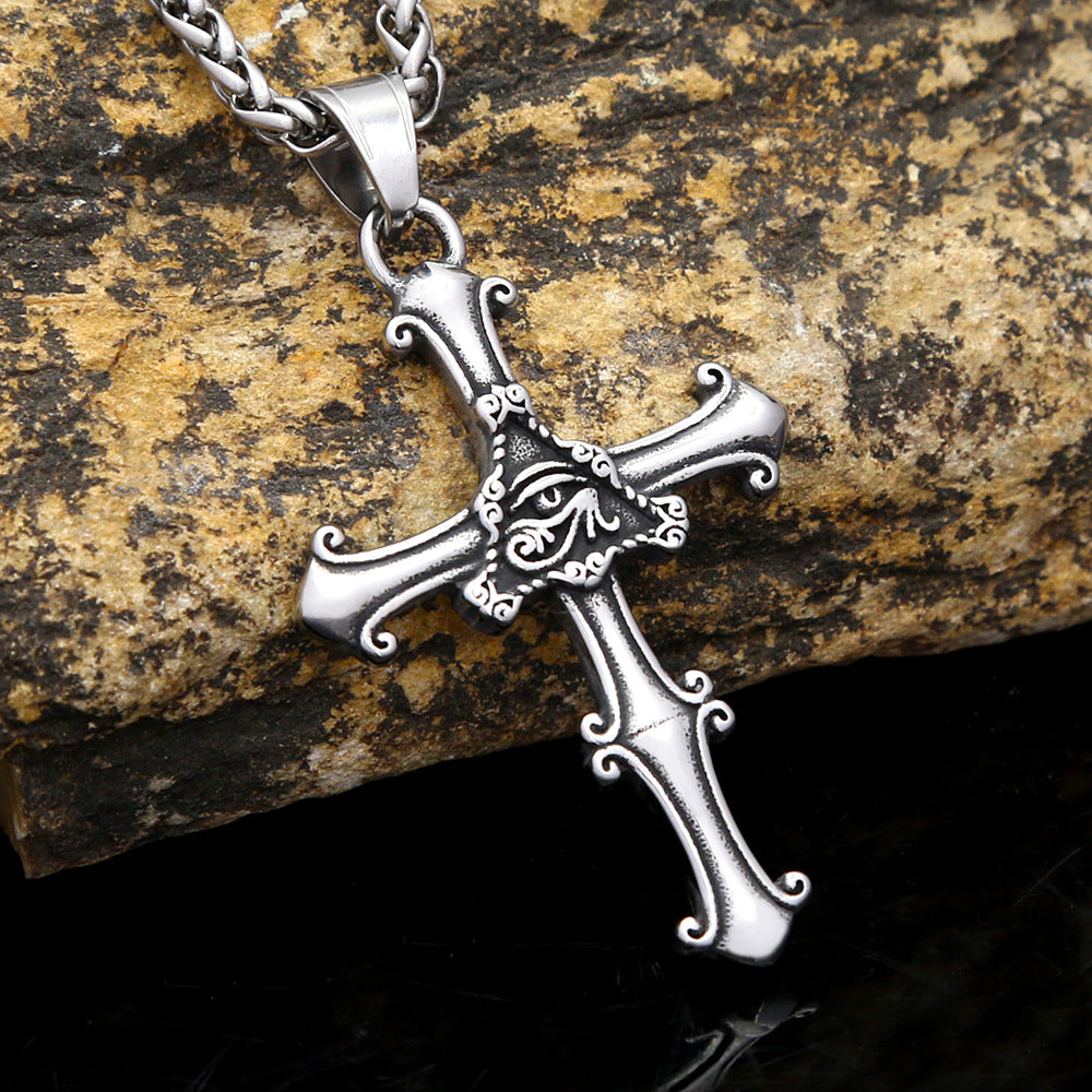 Mongolia Jewelry - God's Eye Cross Pendant