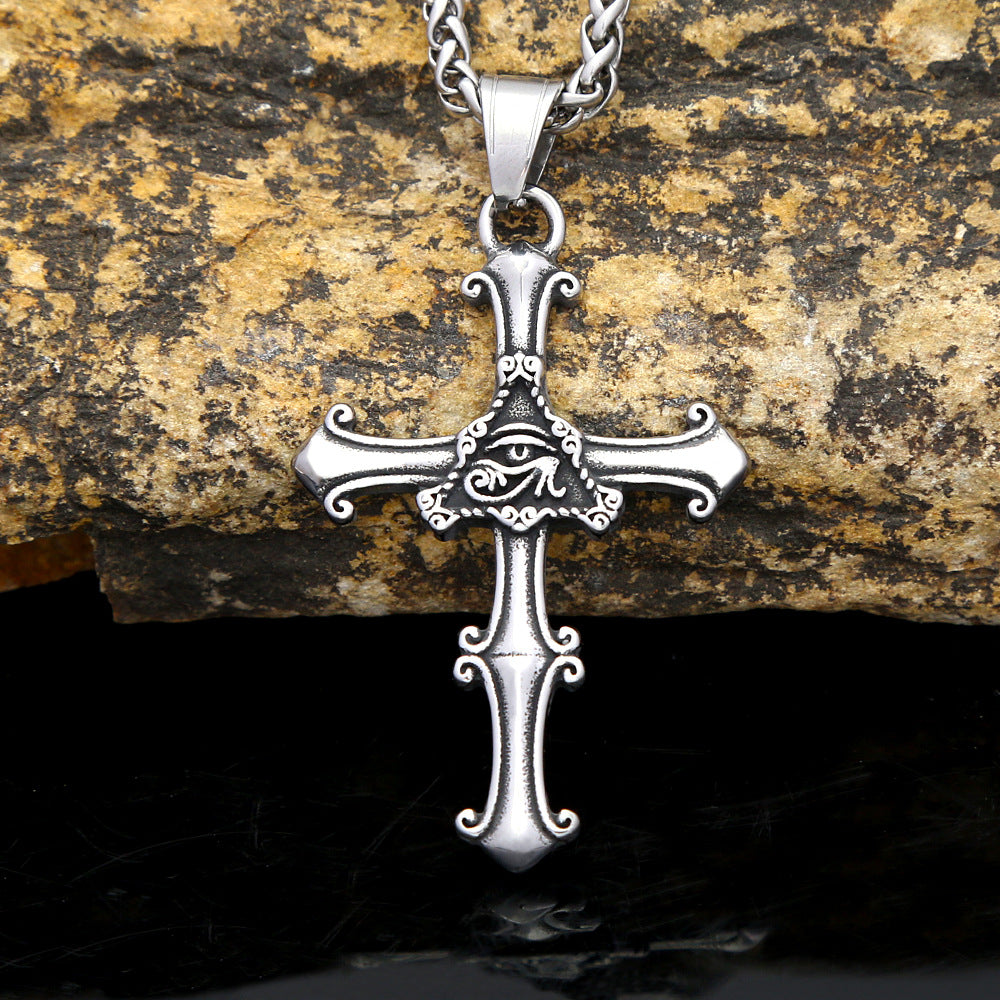 Mongolia Jewelry - God's Eye Cross Pendant
