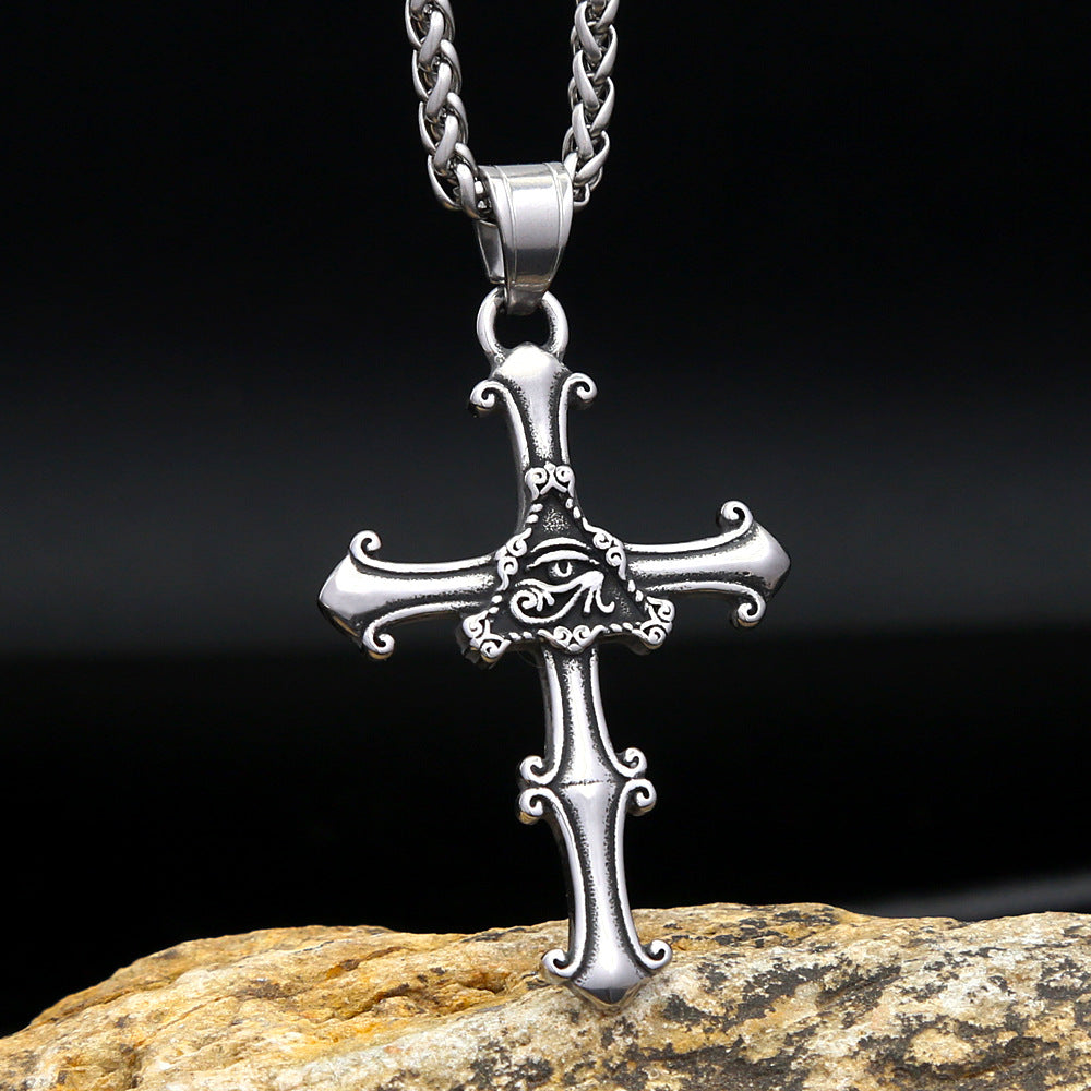 Mongolia Jewelry - God's Eye Cross Pendant