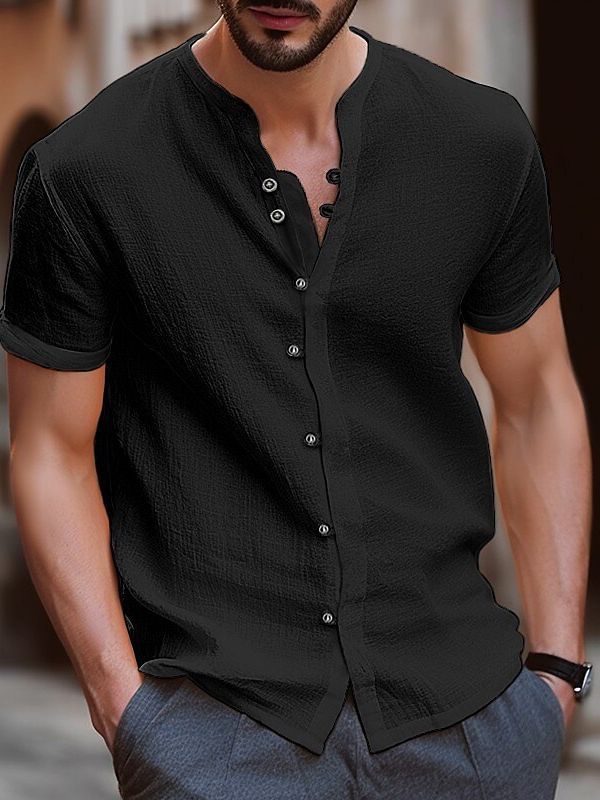 Mongolian Clothing -Loose Cotton-Linen Shirt