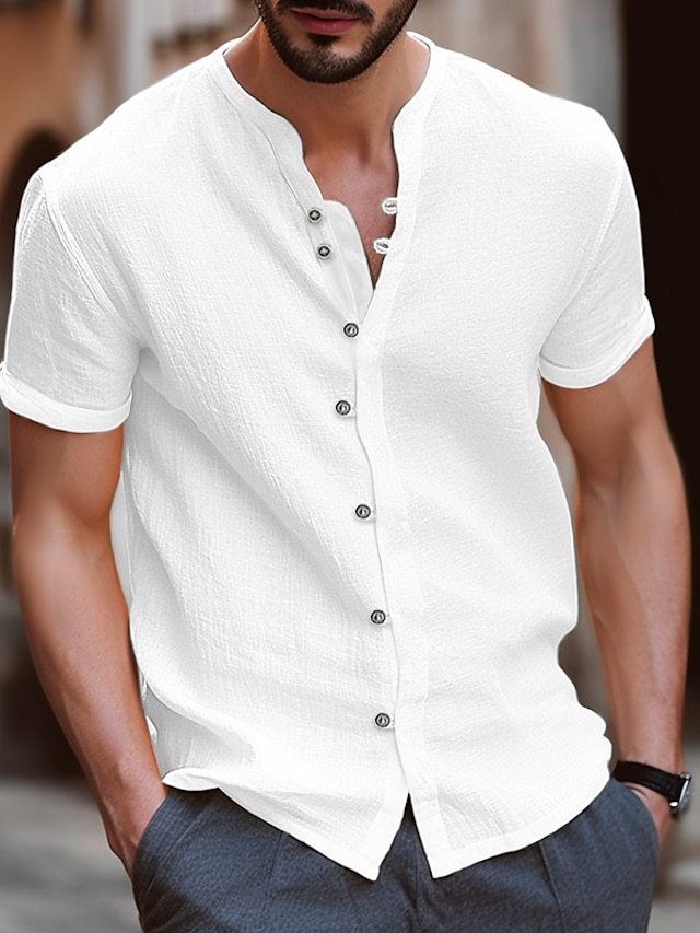 Mongolian Clothing -Loose Cotton-Linen Shirt