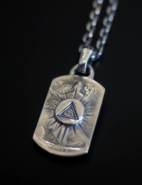 Mongolia Jewelry - Mongolian Craft Handmade Walking Liberty Silver Coin necklace