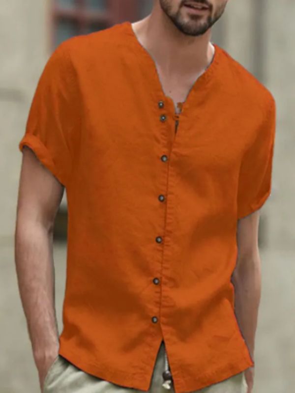 Mongolian Clothing -Loose Cotton-Linen Shirt