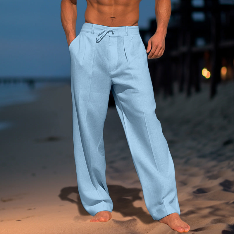 Mongolian Clothing - Men's Linen Pants