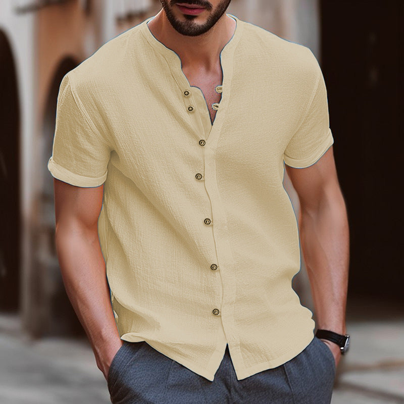 Mongolian Clothing -Loose Cotton-Linen Shirt