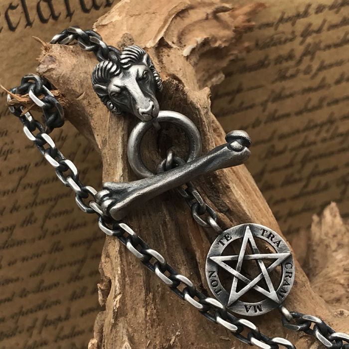 Mongolia Jewelry –Seven Sins Skull Cross Necklace