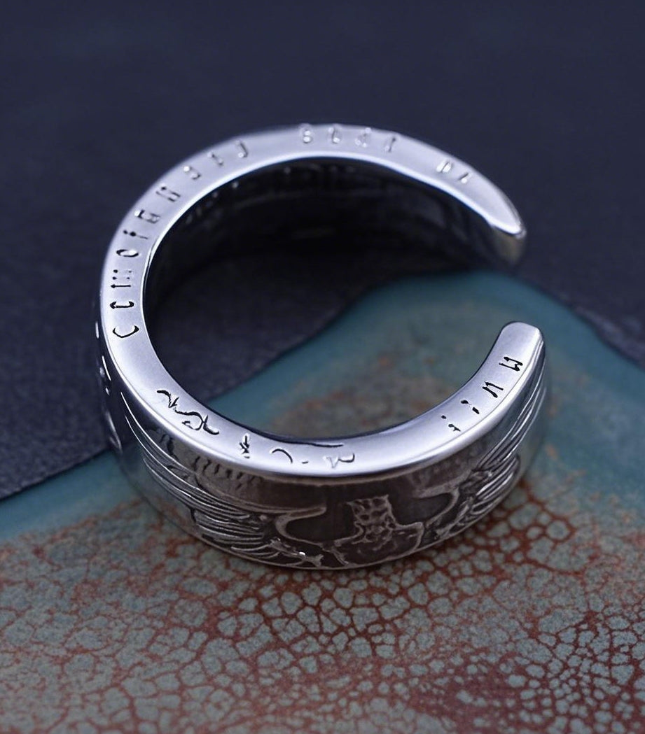 Mongolia Jewelry - German Mark Silver Coin Bangle/Ring