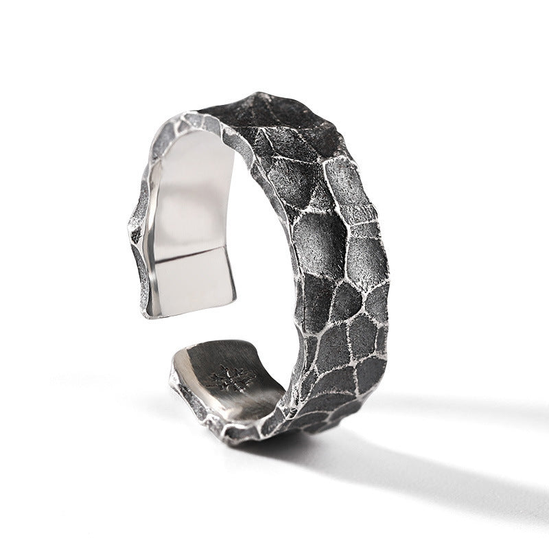 Mongolia Jewelry -Hammered Texture Style Ring