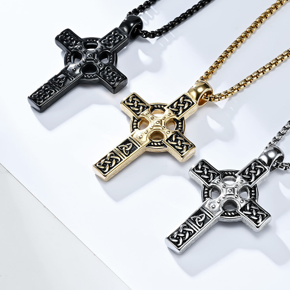 Mongolia Jewelry – Celtic Knot Cross Necklace