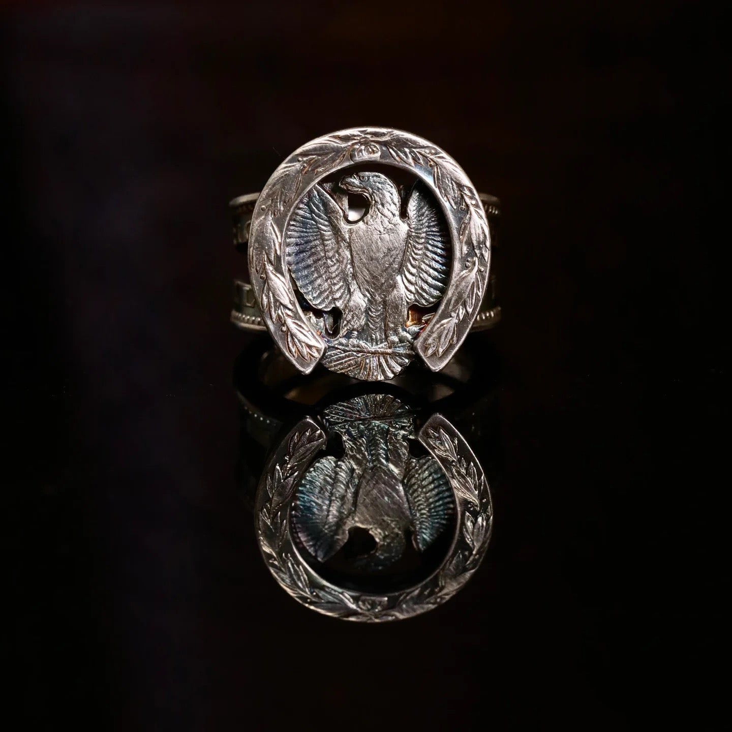 Mongolia Jewelry - Mongolian Handcrafted Horseshoe Morgan Silver Coin Ring