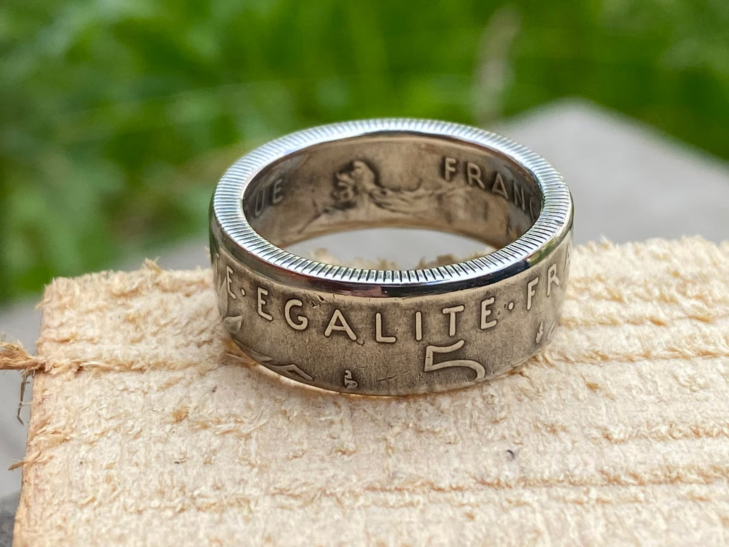 France Coin Ring - French Souvenir from France - 5 Francs——– Adjustable Open Design | One Size Fits Most