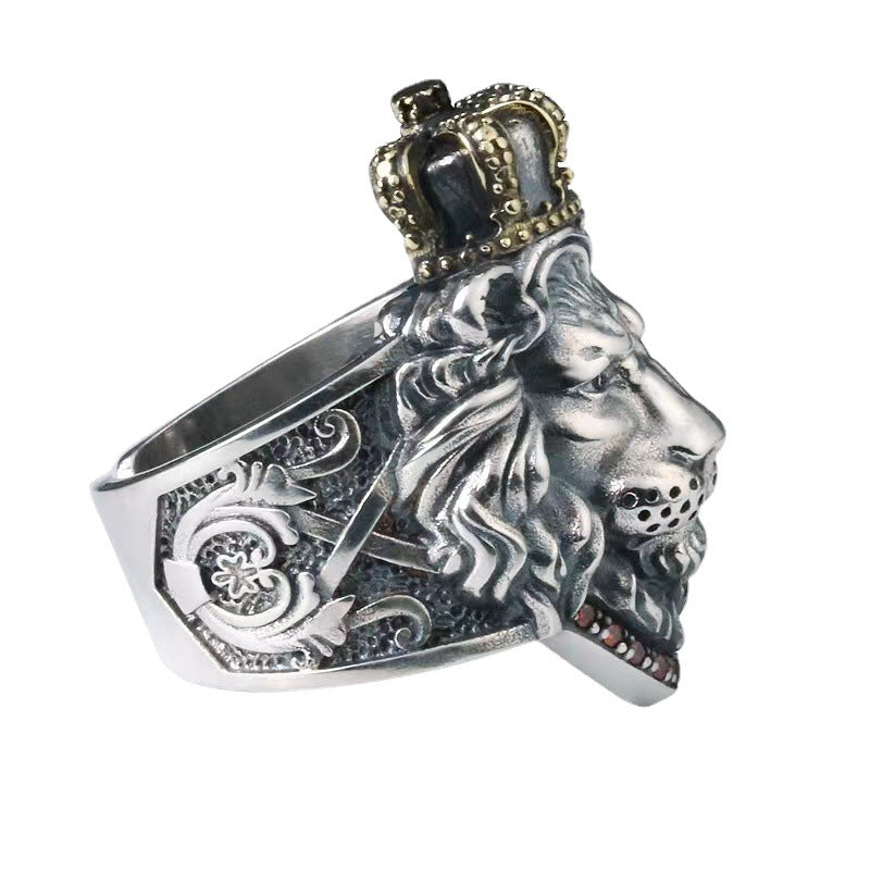 Mongolia Jewelry-Crown Lion Ring