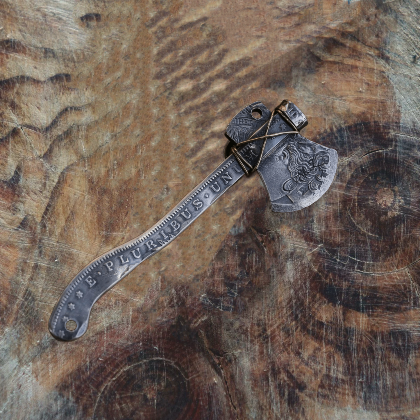 Mongolia Jewelry -Wear the Edge,Morgan Dollar Reforged as an Axe