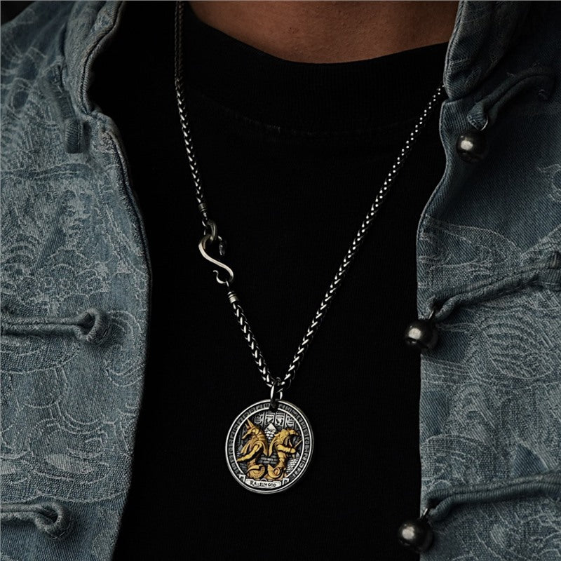 Mongolia Jewelry - Horus Anubis Pendant