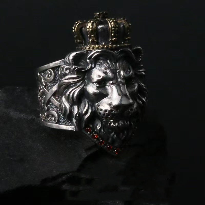 Mongolia Jewelry-Crown Lion Ring