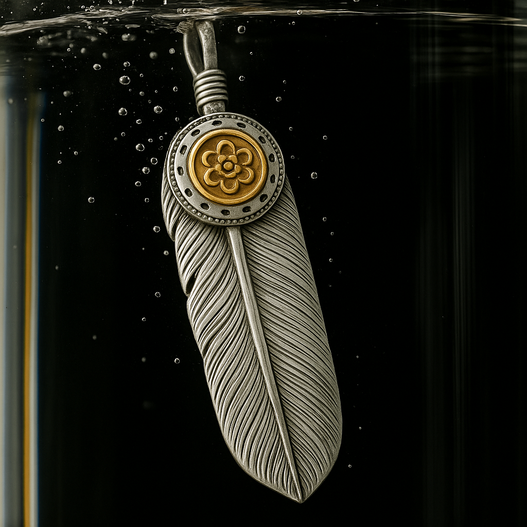 Mongolia Jewelry-Feather Spirit Necklace,Handcrafted Soul with a Spinning Touch