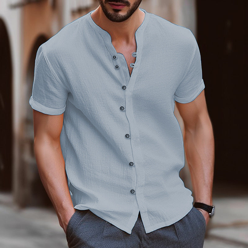 Mongolian Clothing -Loose Cotton-Linen Shirt