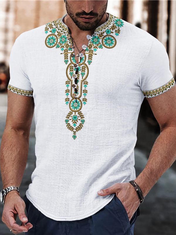 Mongolian Clothing -Patterned Shirt