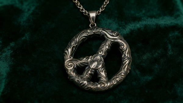 Mongolia Jewelry - Anti-War Symbol Silver Pendant