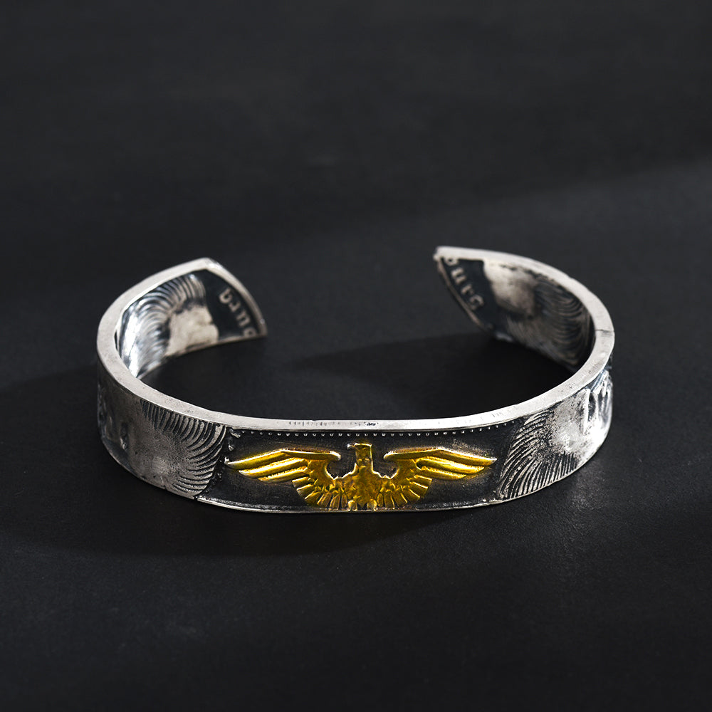 Mongolia Jewelry - German Mark Silver Coin Bangle/Ring