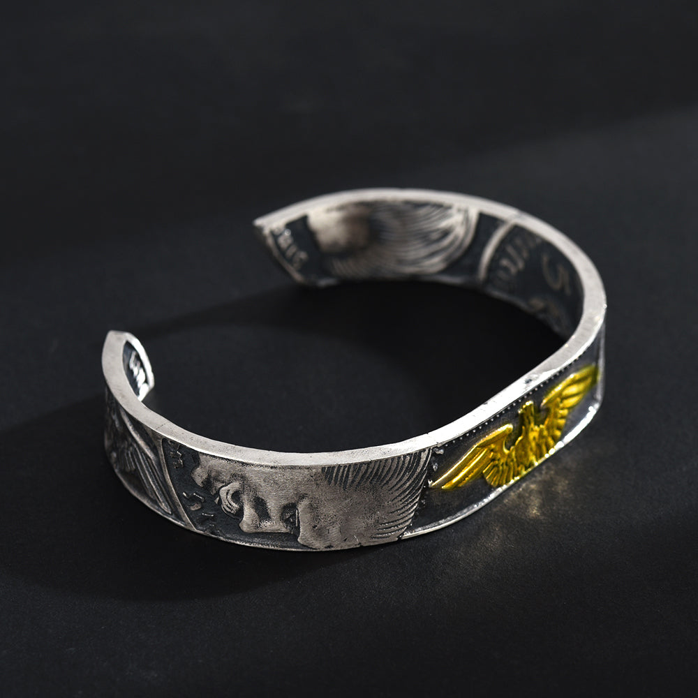 Mongolia Jewelry - German Mark Silver Coin Bangle/Ring