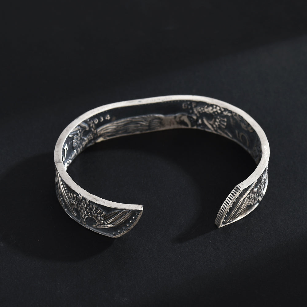Mongolia Jewelry - German Mark Silver Coin Bangle/Ring