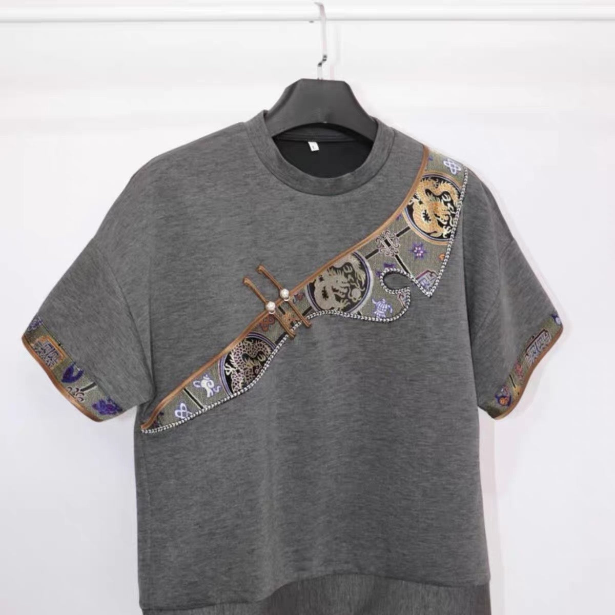 Mongolian Clothing- Crochet Patchwork Top