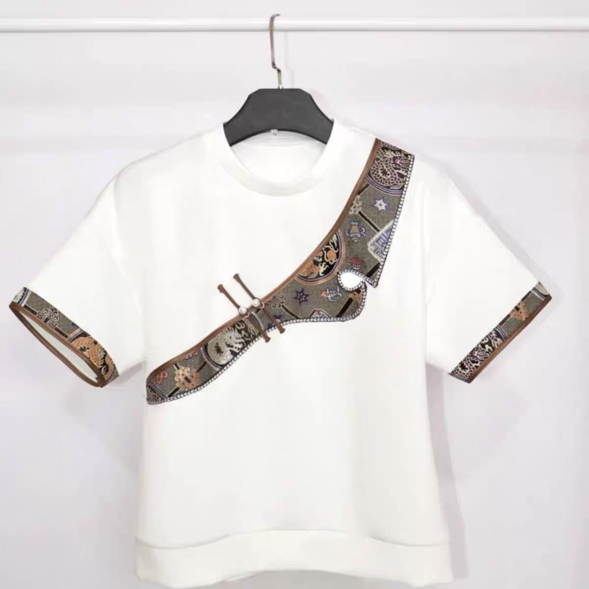 Mongolian Clothing- Crochet Patchwork Top