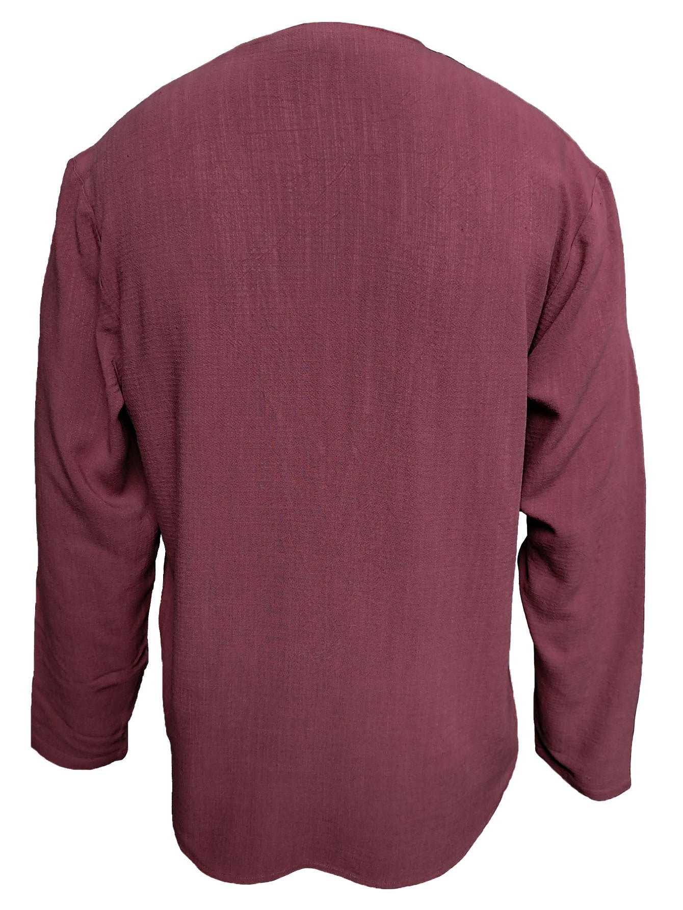 Mongolian Clothing-Men's Summer Lightweight Breathable Long Sleeve V-Neck Shirt