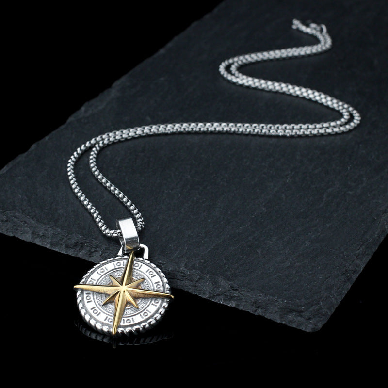Mongolia Jewelry –Vintage Compass Necklace