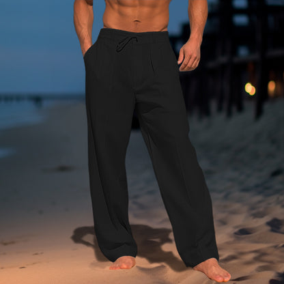 Mongolian Clothing - Men's Linen Pants