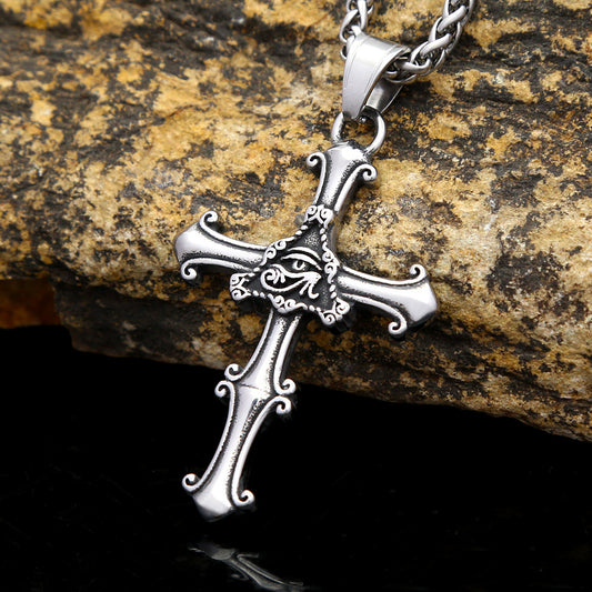 Mongolia Jewelry - God's Eye Cross Pendant