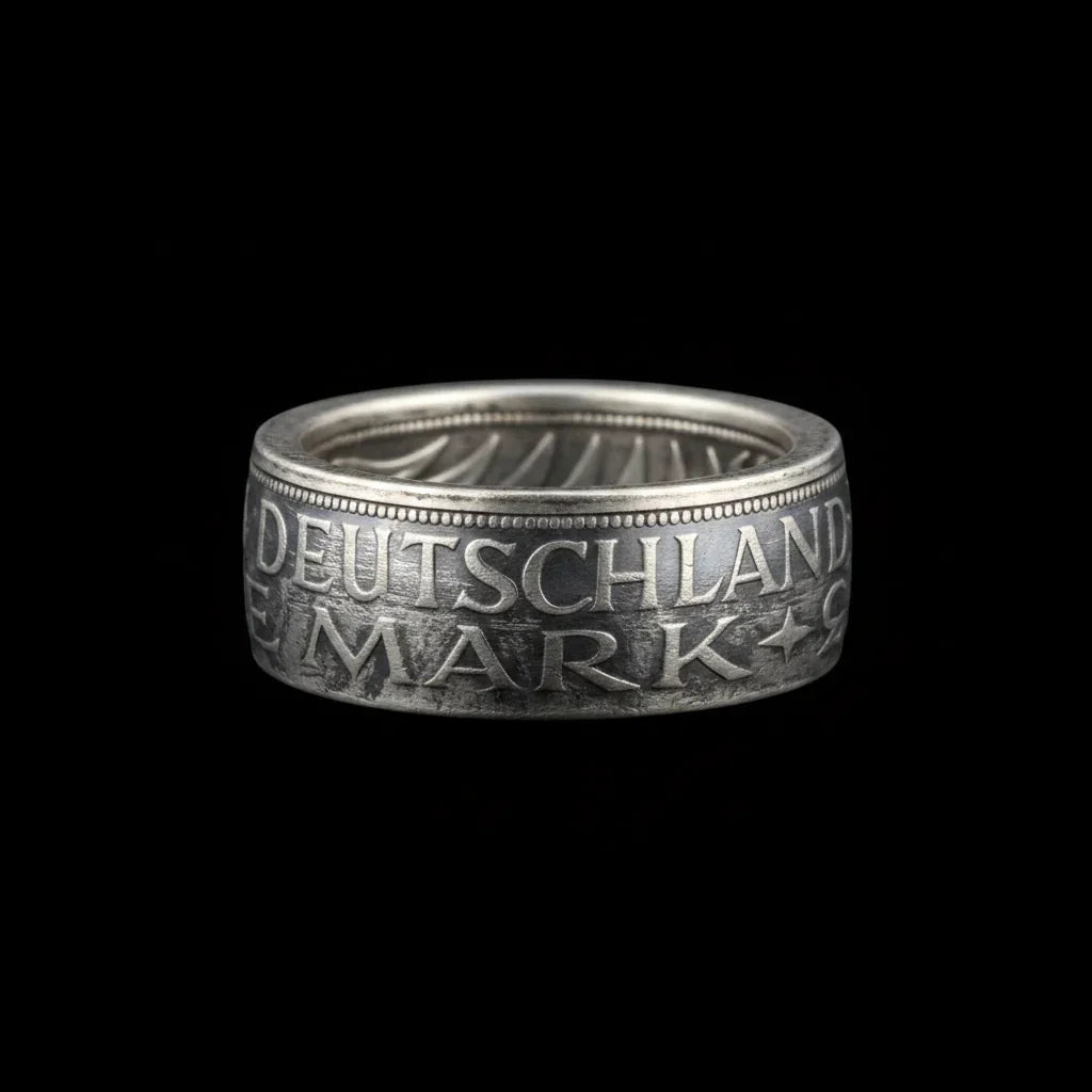 German 5 Mark Silver Coin Ring