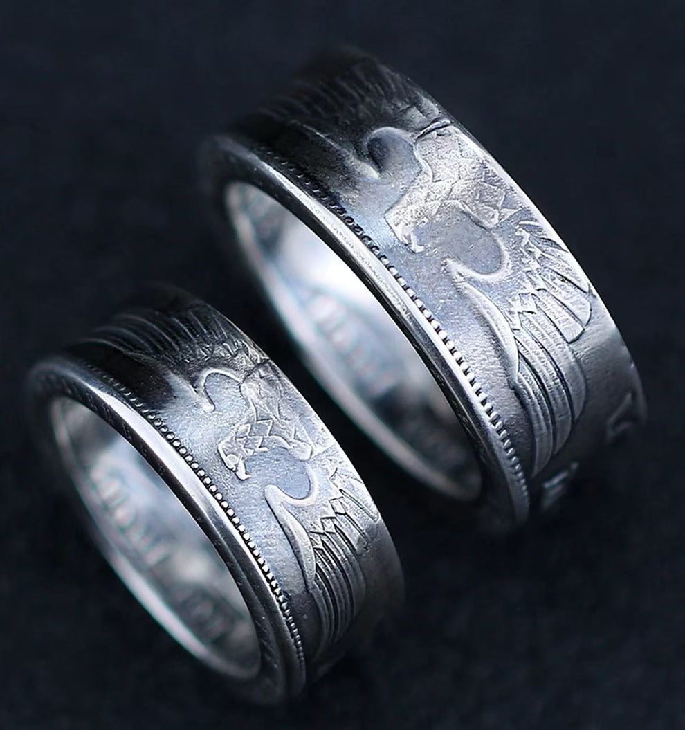 German Mark Silver Coin Ring