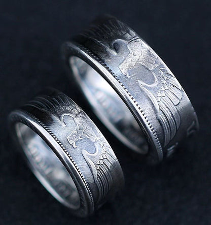 German Mark Silver Coin Ring