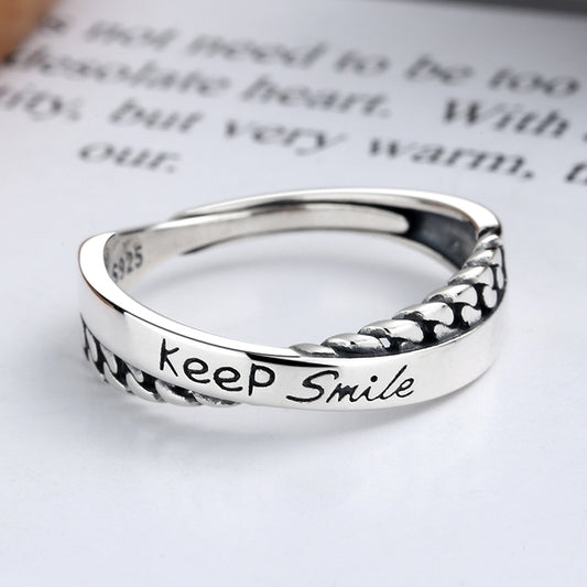 Mongolia Jewelry-Alphabet Cross Ring