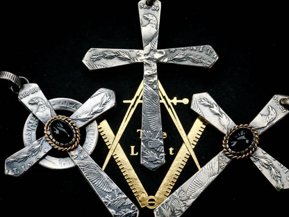 Mongolia Jewelry - Morgan Silver Coin Cross Necklace