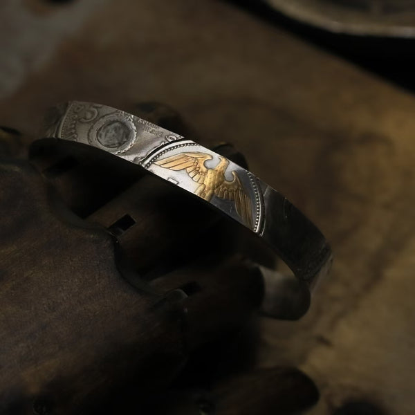 Mongolia Jewelry - Latest German Mark Silver Coin bangle