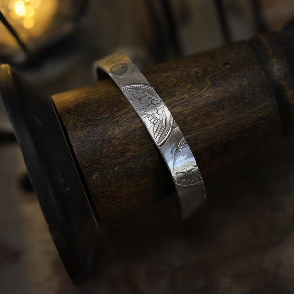 Mongolia Jewelry - Latest German Mark Silver Coin bangle