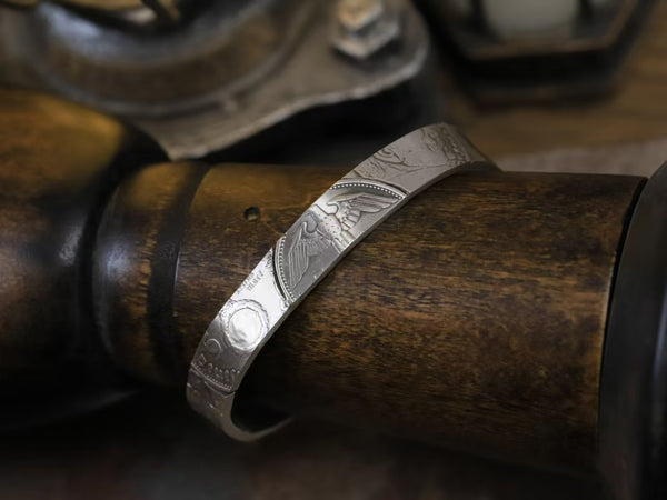 Mongolia Jewelry - Latest German Mark Silver Coin bangle