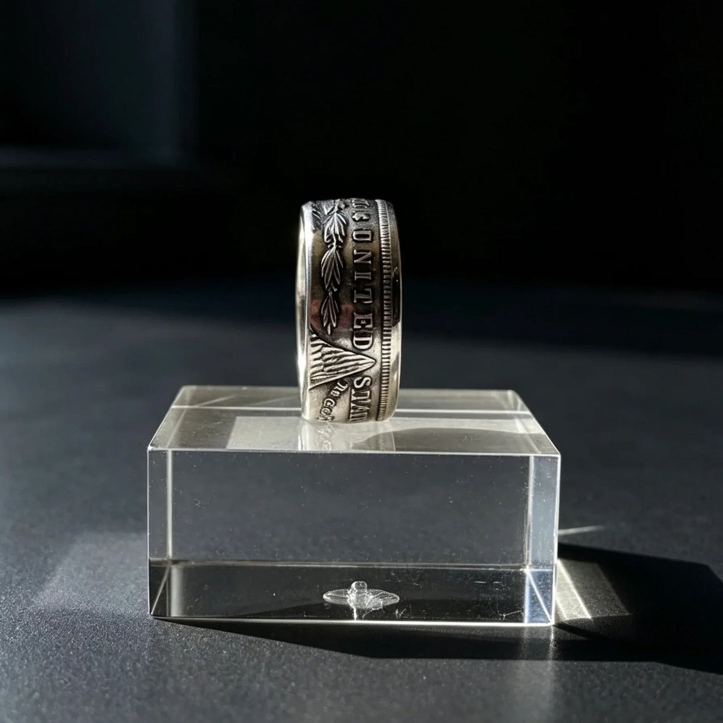 1921 Morgan silver coin ring