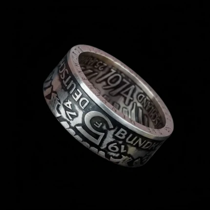 1974 German 5 Deutsche Mark Coin Ring