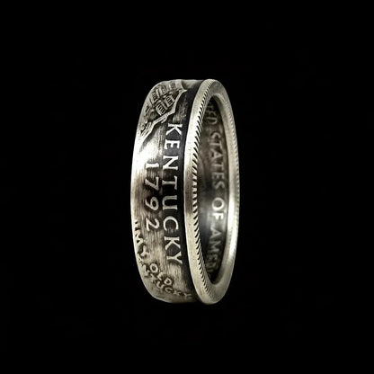 Silver Kentucky Quarter Ring– Adjustable Open Design | One Size Fits Most