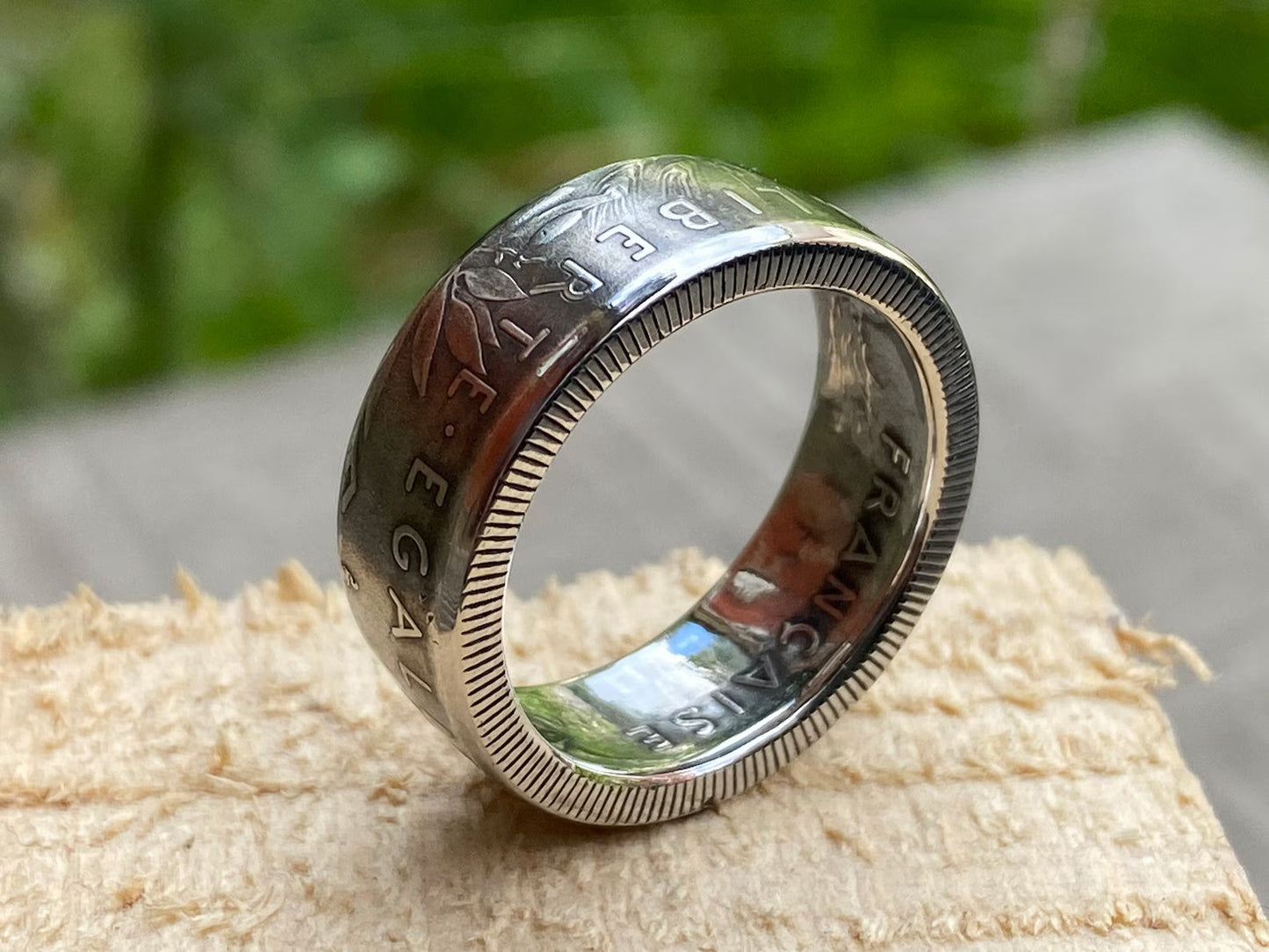 France Coin Ring - French Souvenir from France - 5 Francs——– Adjustable Open Design | One Size Fits Most