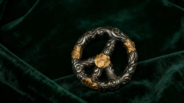 Mongolia Jewelry - Anti-War Symbol Silver Pendant