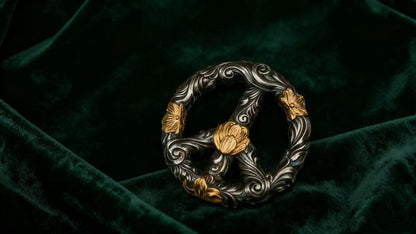 Mongolia Jewelry - Anti-War Symbol Silver Pendant