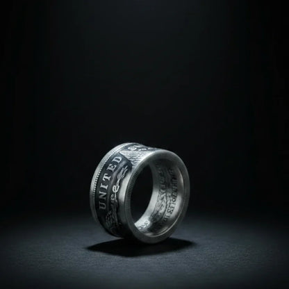 1921 Morgan silver coin ring