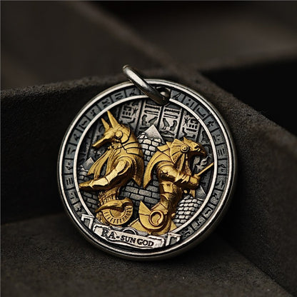 Mongolia Jewelry -  Horus Anubis Pendant